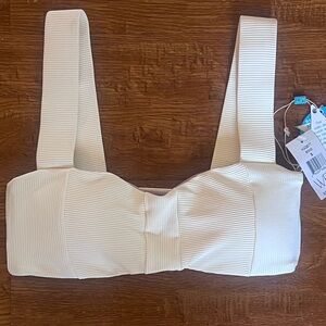 Wet Swimwear Rib Bandeau Top